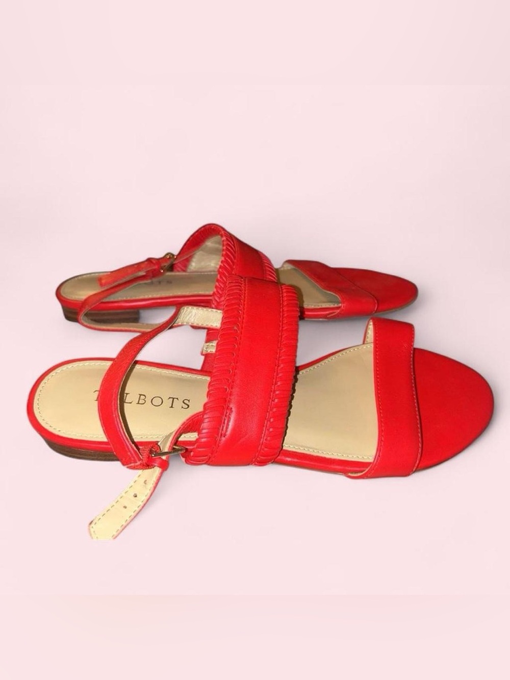 Talbots Red Strappy Flat Sandals - Picture 2 of 3
